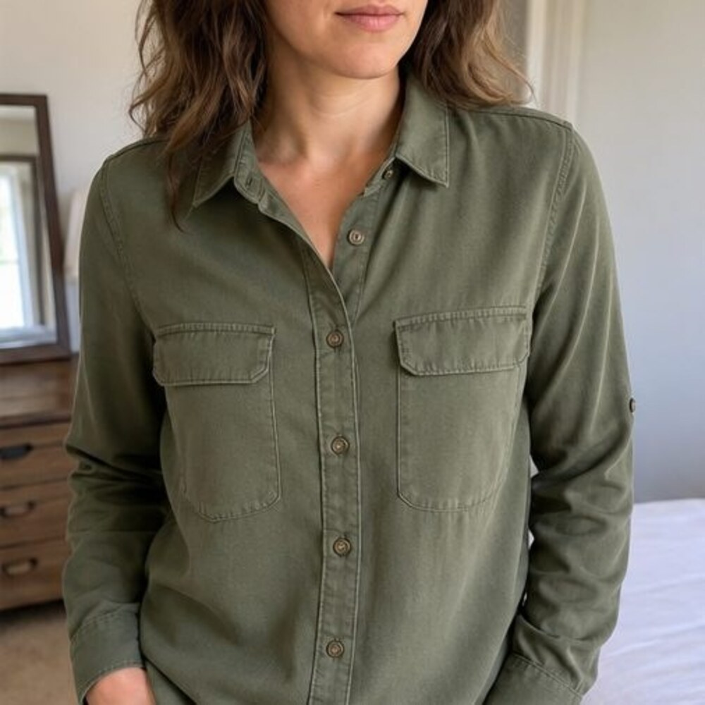 Navy Smocked Top - Picture 2 of 6